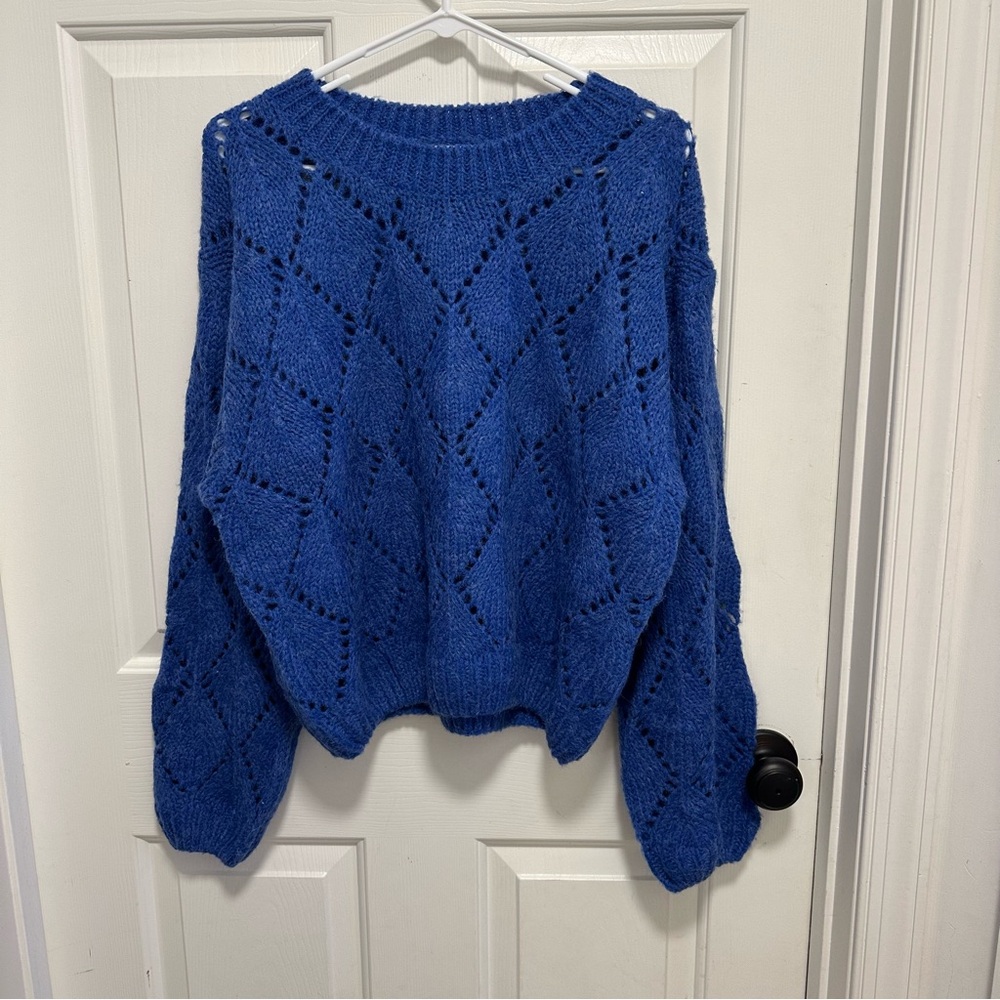 Anthropologie Moon River Periwinkle Blue Sweater